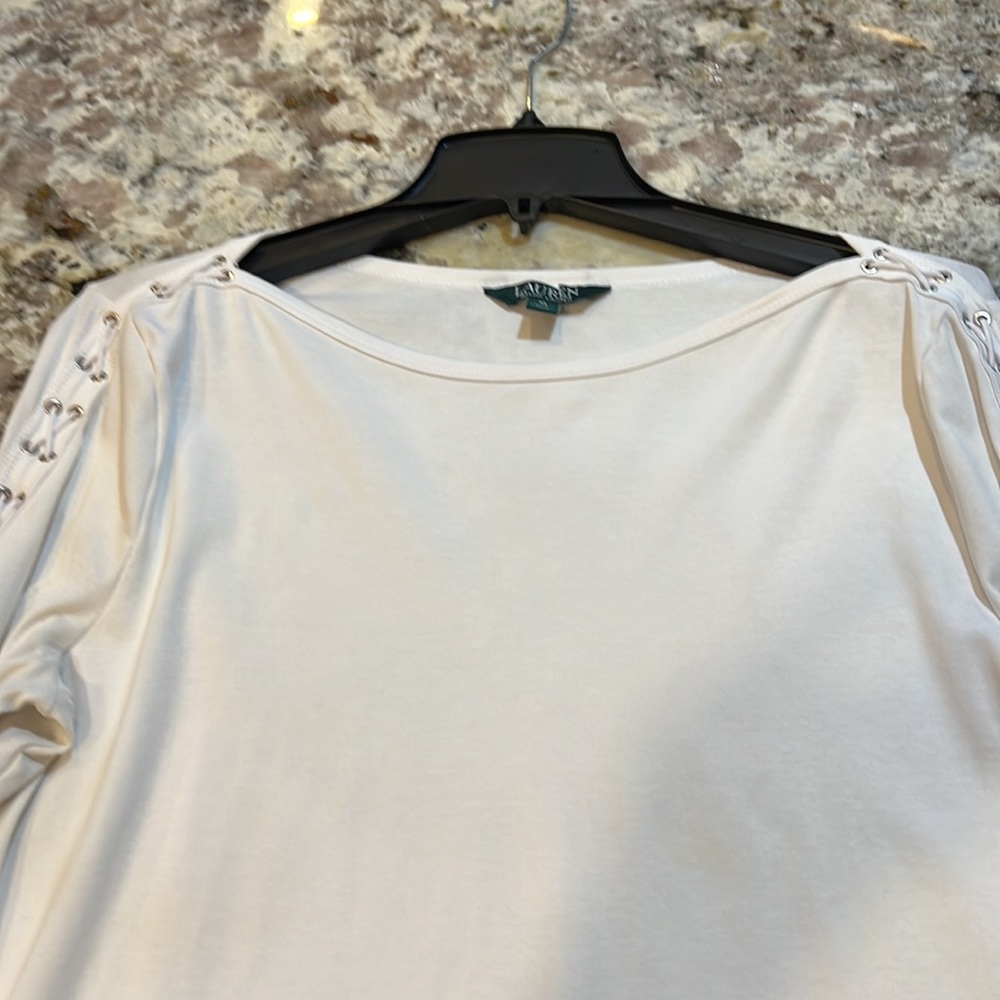 Ralph Lauren white lace up detail top - Picture 10 of 12
